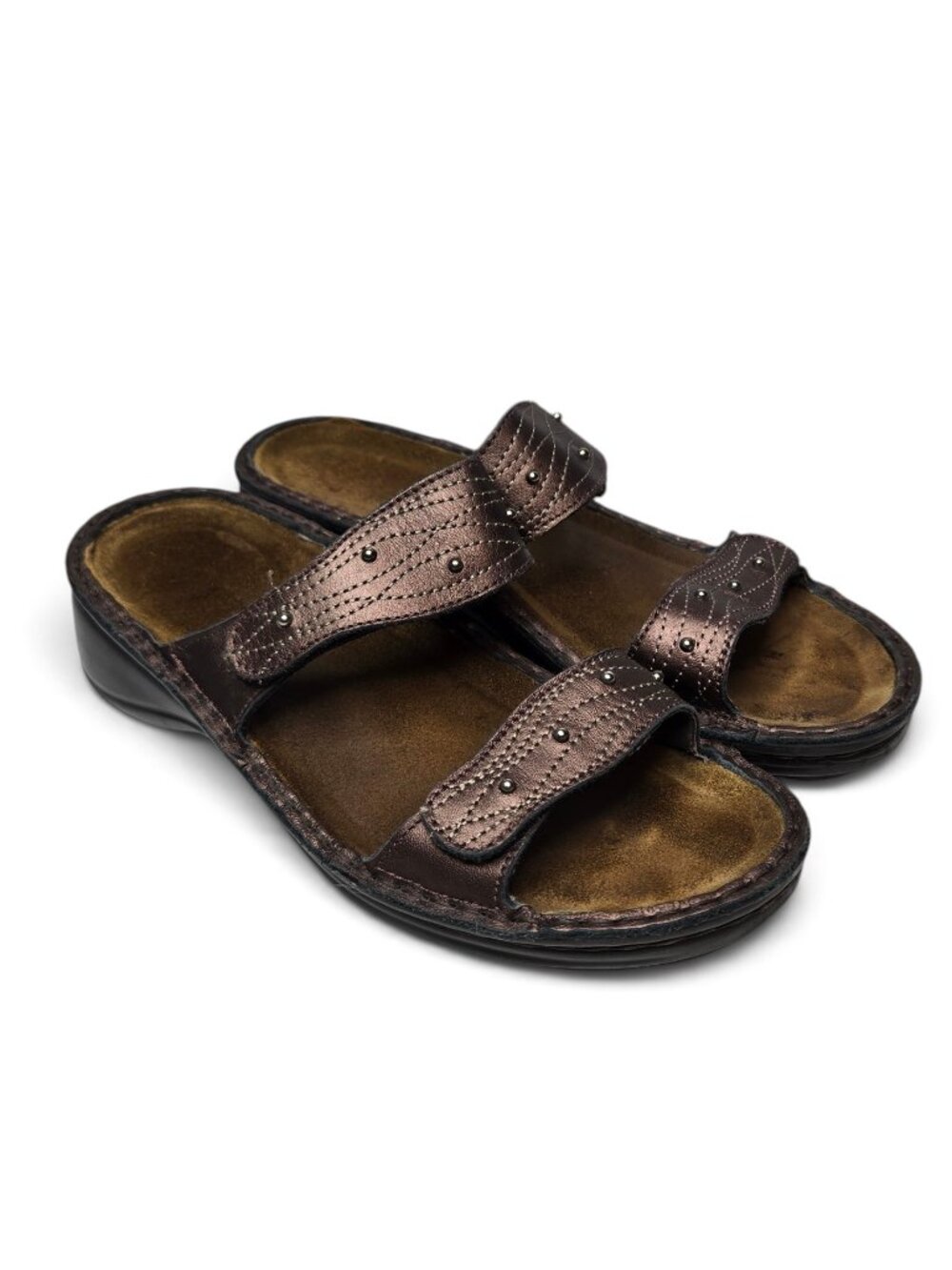 Naot BB Studded Metallic Bronze Sandals Women's Adjustable Strap 6 to 6.5